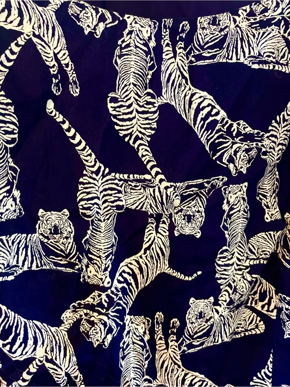 ModCloth Navy Blue Tiger Print Dress
